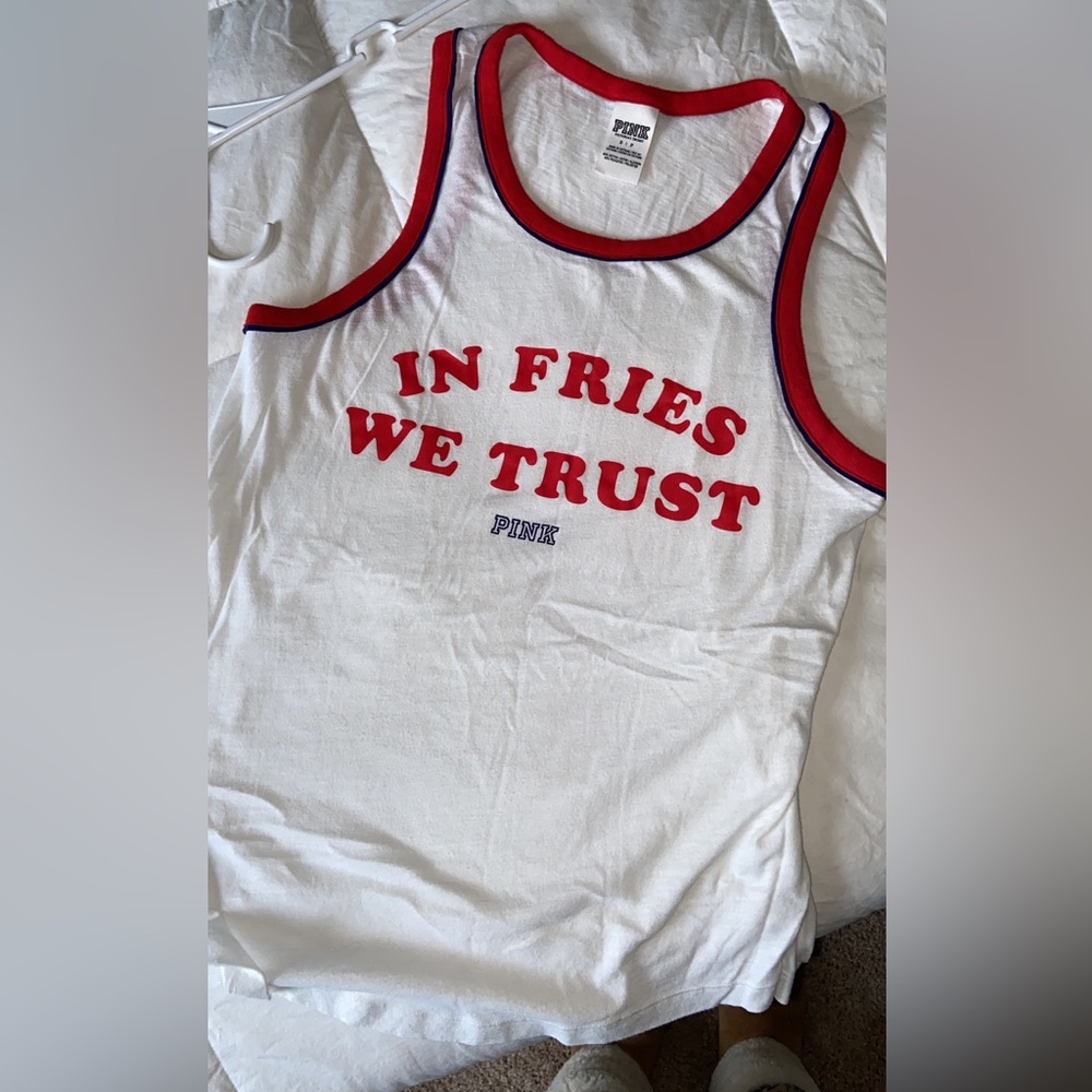 Victoria’s Secret PINK In Fries We Trust tank